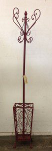Red Metal Coat Stand