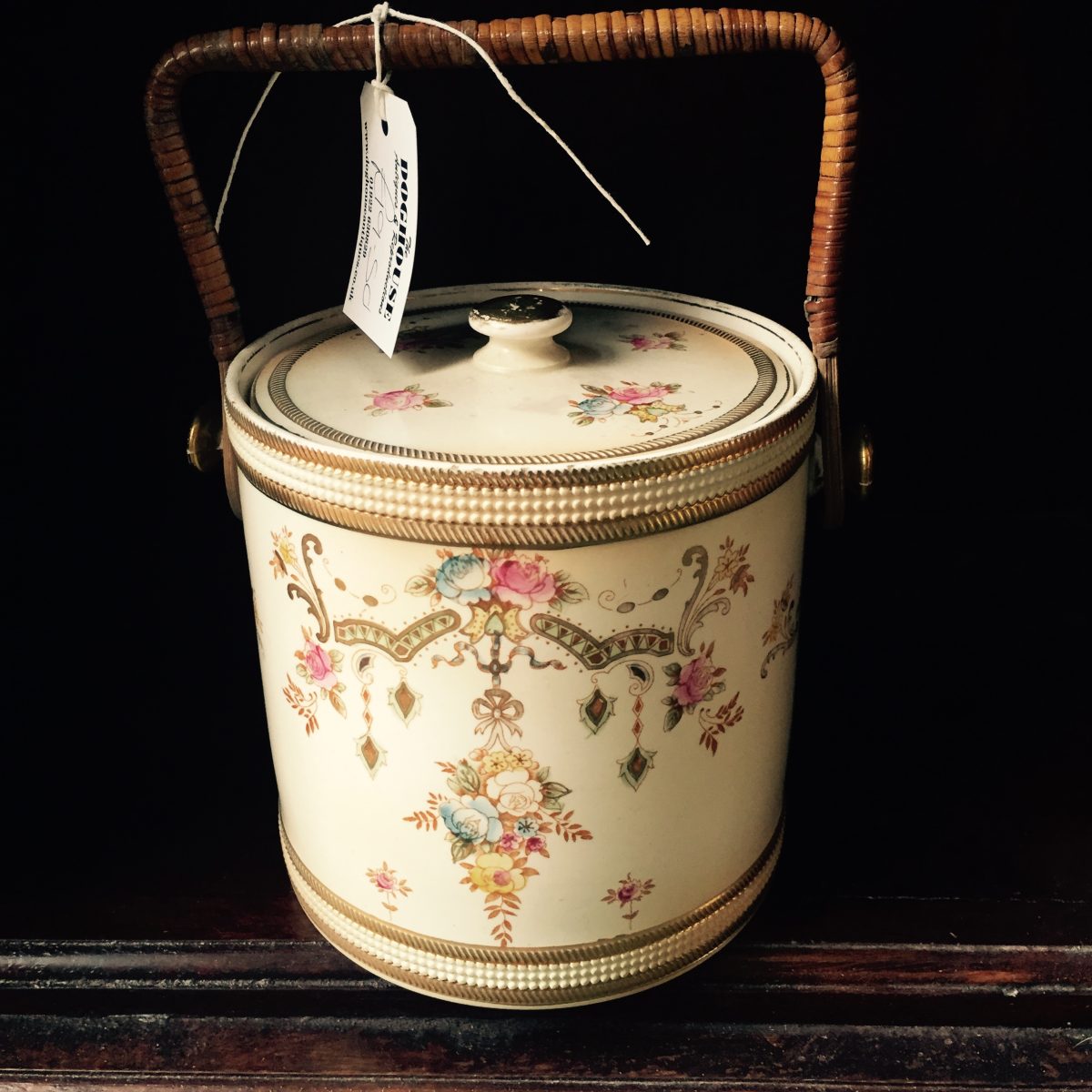 The Dog House Antiques Crown Devon Biscuit Barrel.
