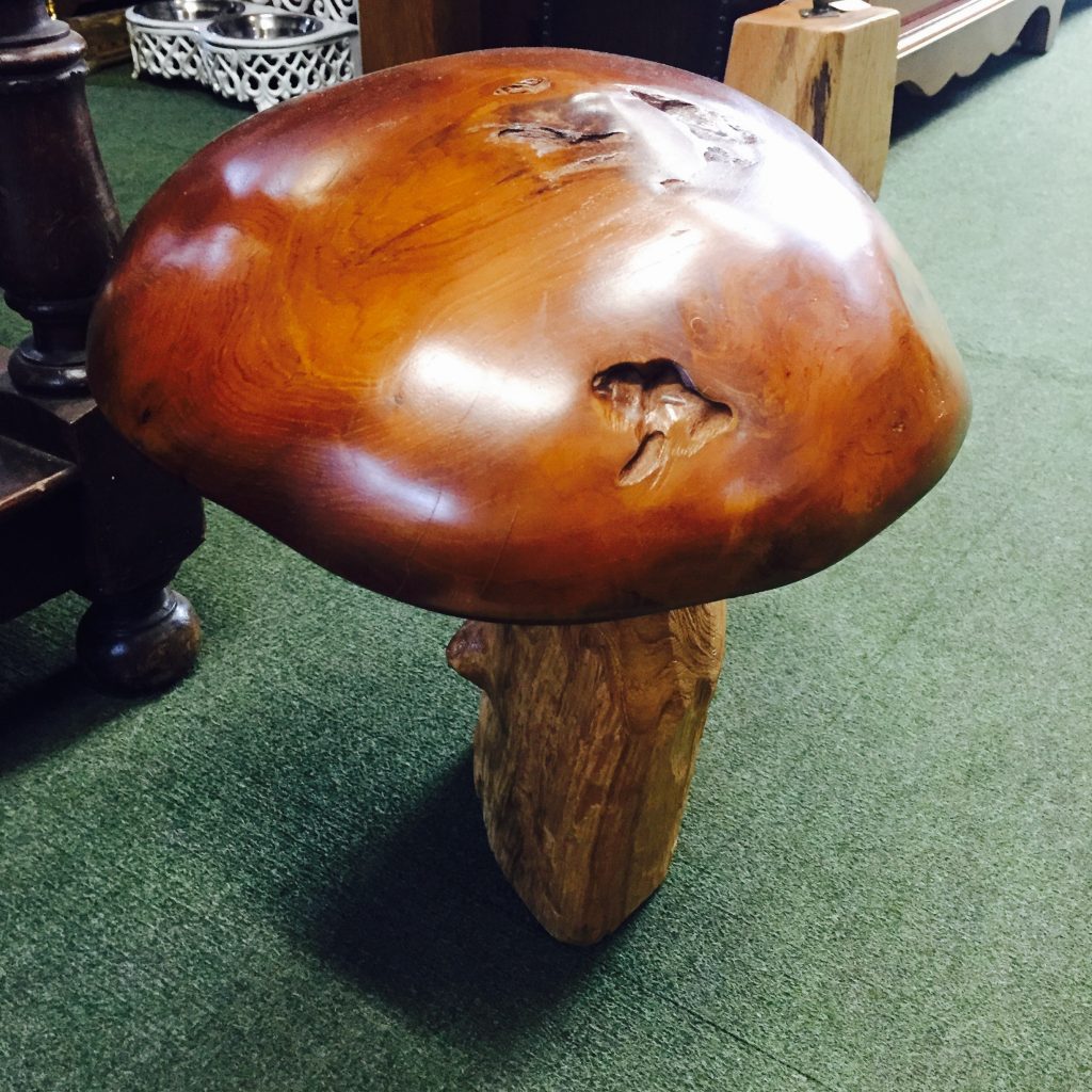 The Dog House Antiques Wooden Mushroom